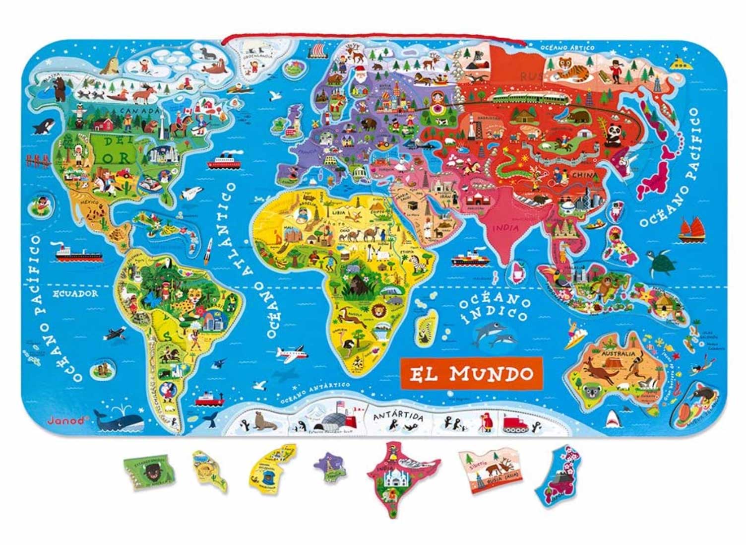 Puzzle magnético del Mundo