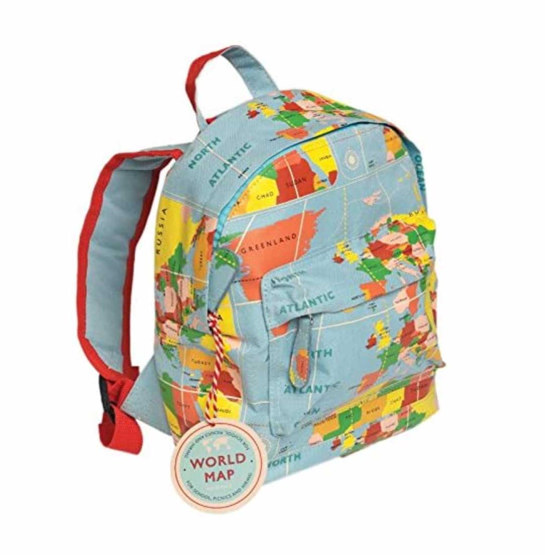 Mochila mapamundi niños